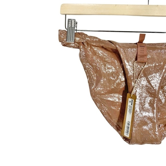 SKIMS LIQUID SHINE SWIM TWISTED MID COVERAGE BIKINI BOTTOM SIZE SMALL - Picture 5 of 11